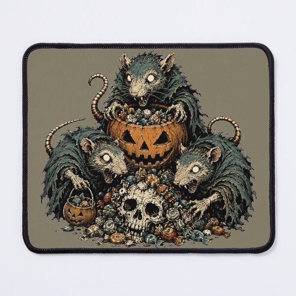Item preview, Creepy Halloween Rats Trick Or Treat Candy Skull Art designed and sold by SVox.