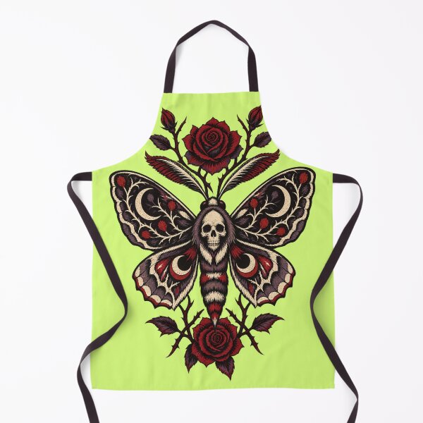 Item preview, Deaths Head Moth Neo Traditional Tattoo Roses Witchy Art designed and sold by SVox.