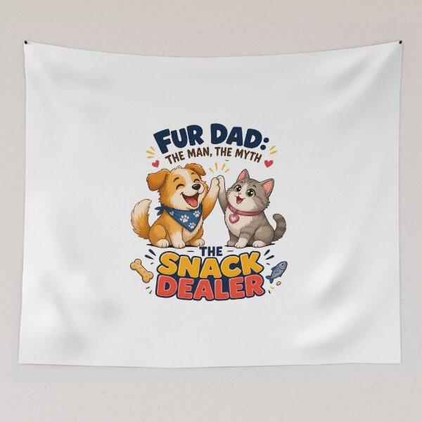 Item preview, Fur Dad The Man The Myth Snack Dealer Dog Cat designed and sold by Dmo3HarkoArt.