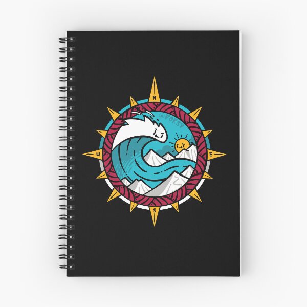 Item preview, Bold Comic Hokusai Wave Compass Art designed and sold by Foksy Art.