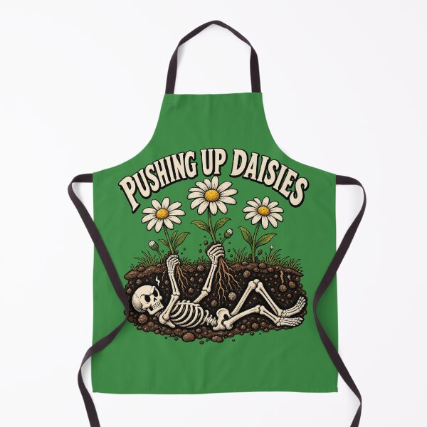 Item preview, Pushing Up Daisies Funny Skeleton Dark Humor Gardening designed and sold by SVox.