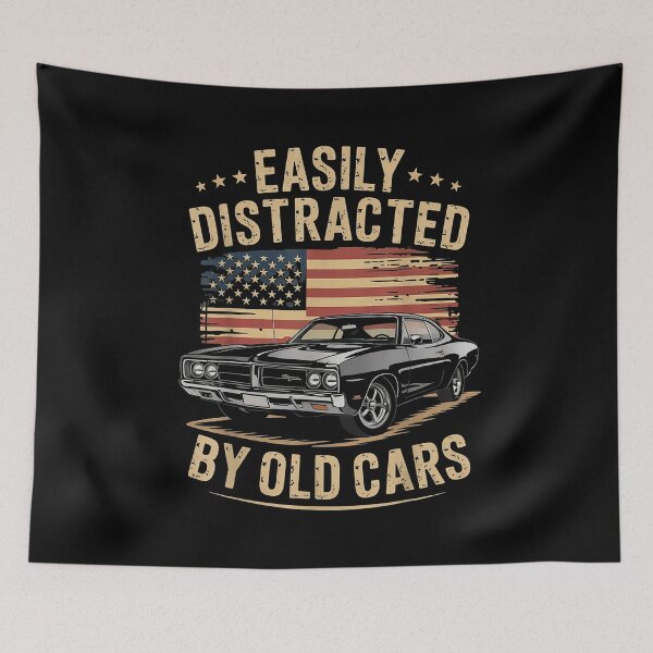 Item preview, Easily Distracted by Old Cars Tee designed and sold by jessicaguarnido.