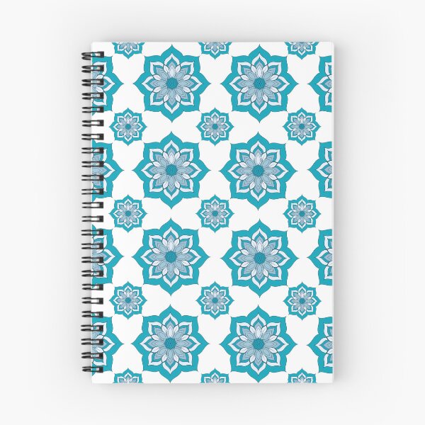 Item preview, Turquoise Thai Lotus Mandala Pattern on Black designed and sold by Mousy17.