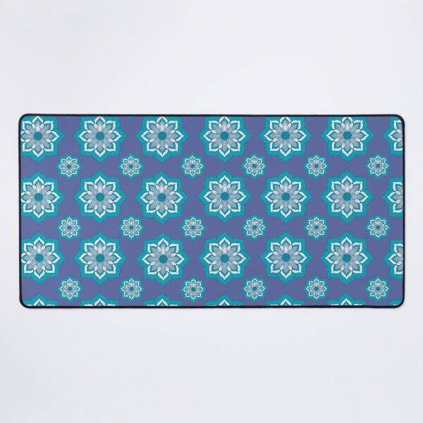 Item preview, Turquoise Thai Lotus Mandala Pattern on Black designed and sold by Mousy17.