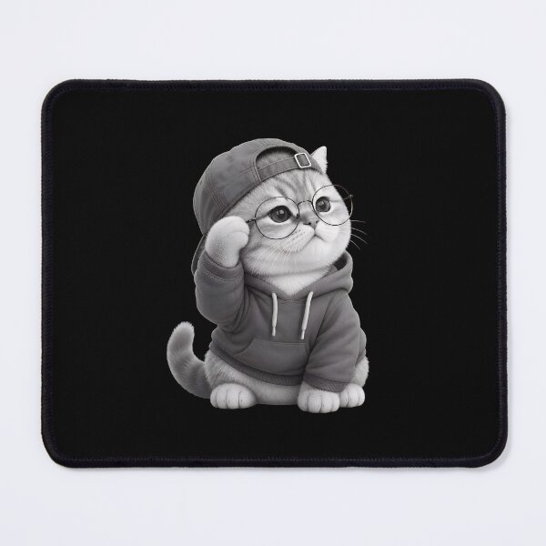 Item preview, Monochromatic Cat with Bandana Portrait designed and sold by Dmo3HarkoArt.