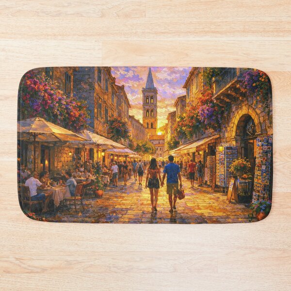 Item preview, Zadar, Croatia – a painting of a summer night in this beautiful European city. designed and sold by GalleryKauffeld.