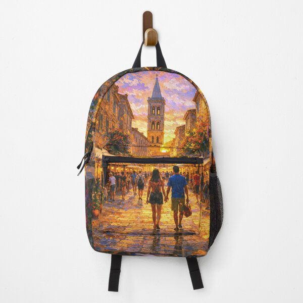 Item preview, Zadar, Croatia – a painting of a summer night in this beautiful European city. designed and sold by GalleryKauffeld.