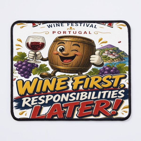 Item preview, Wine First, Responsibilities Later! - Madeira Wine Festival Portugal T-Shirt designed and sold by Sushikidsntoddlers.