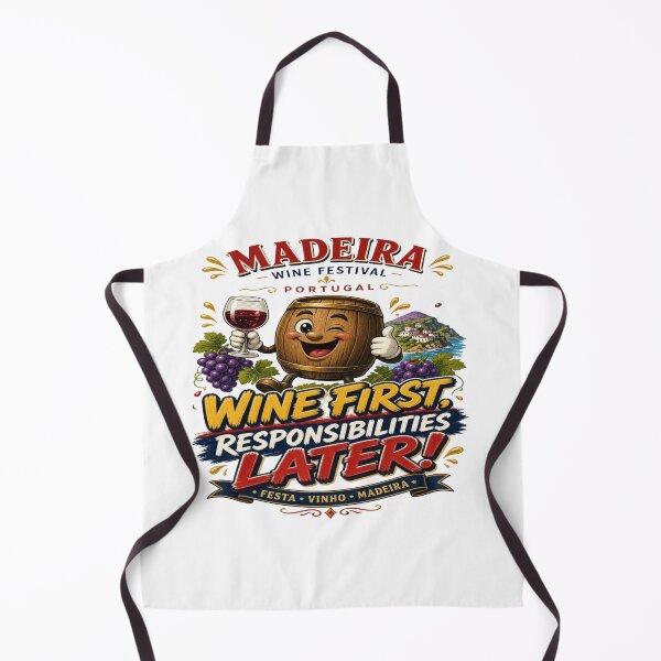 Aperçu de l'œuvre Wine First, Responsibilities Later! - Madeira Wine Festival Portugal T-Shirt créée et vendue par Sushikidsntoddlers.