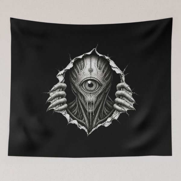 Item preview, Biomechanical Cyclops - Dark Sci-Fi Alien Creature & Cyberpunk Horror designed and sold by SVox.