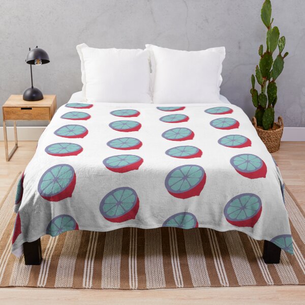 Item preview, Blue & Red Lemon Citrus Slice - Colourful Fruit Illustration designed and sold by iampaulmorris.