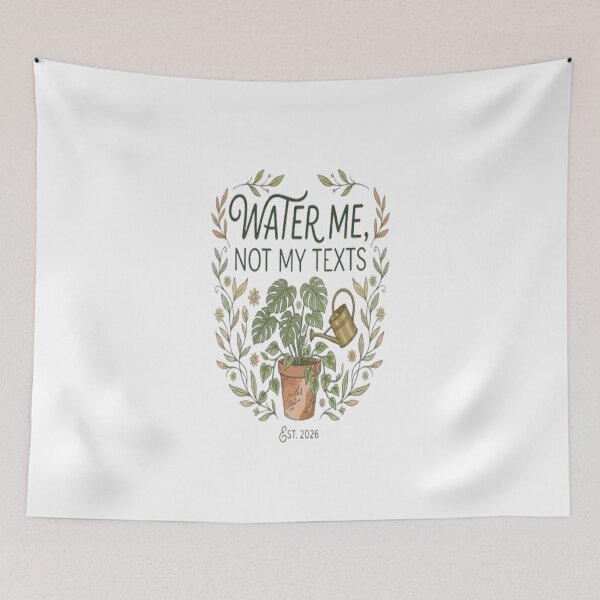 Item preview, Water Me Not My Texts Funny Plant Lover Tote Bag designed and sold by ArtsyElegance4U ⭐⭐⭐⭐⭐.