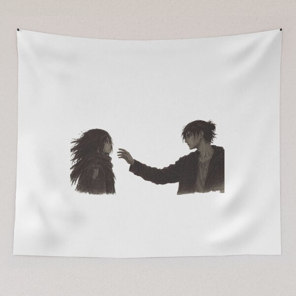 Item preview, Eren and Mikasa Tragic Anime Sketch Art designed and sold by Zappylane.