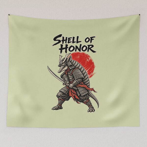 Item preview, Shell Of Honor - Armadillo Samurai Warrior Japanese Katana Art designed and sold by SVox.