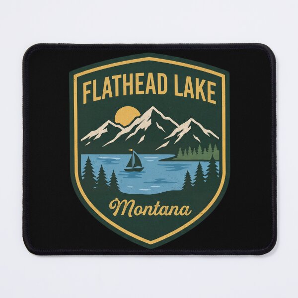 Item preview, Flathead Lake Montana Badge Style Souvenir  designed and sold by Milasneeze.