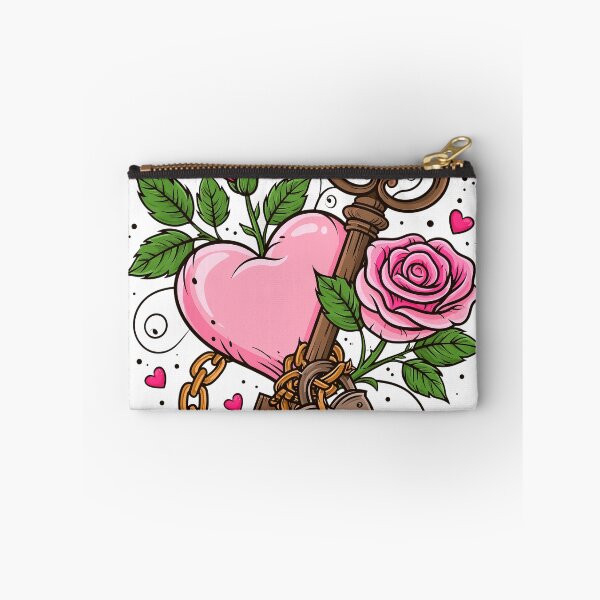 Item preview, heart, key, lock, flowers designed and sold by TanyaLovus.