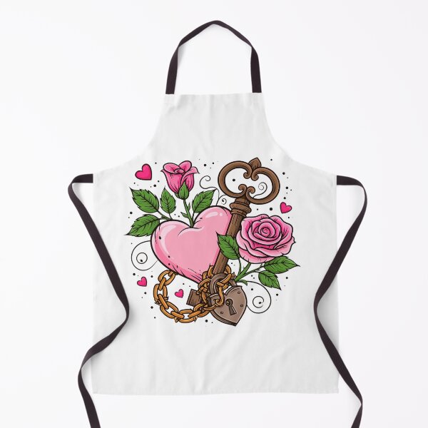 Item preview, heart, key, lock, flowers designed and sold by TanyaLovus.