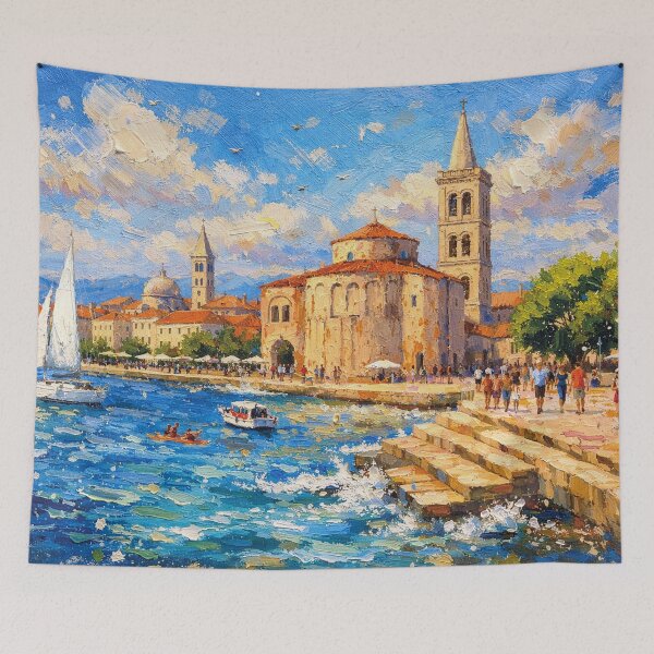 Item preview, A painting of Zadar, Croatia – A Beautiful city in Europe. designed and sold by GalleryKauffeld.