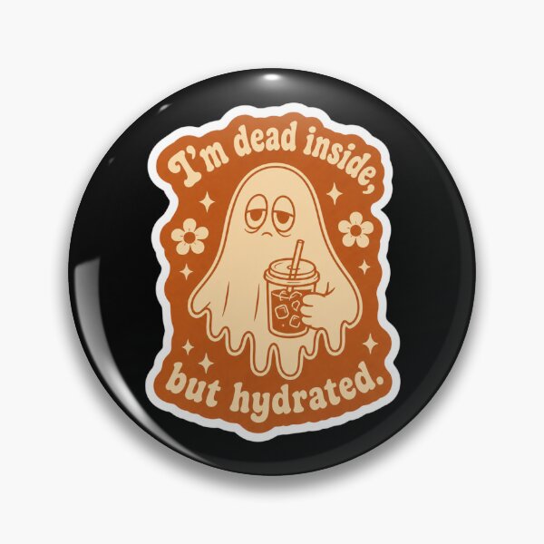 Item preview, Dead Inside But Hydrated | Funny Retro Coffee Ghost designed and sold by Vision Crafted.