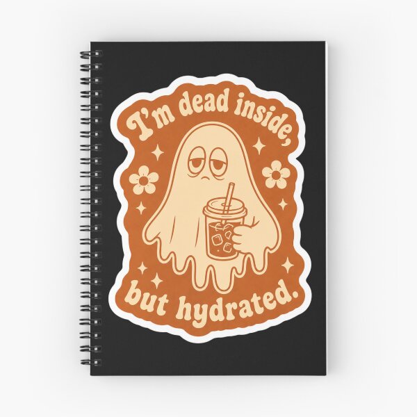 Item preview, Dead Inside But Hydrated | Funny Retro Coffee Ghost designed and sold by Vision Crafted.