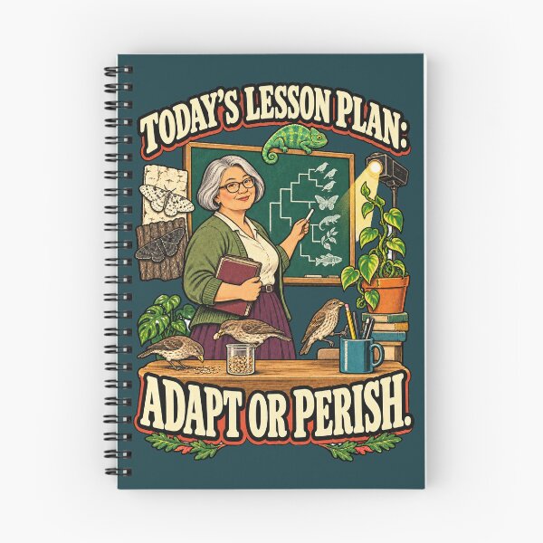Item preview, Today's Lesson Plan: Adapt or Perish – Funny Biology Teacher Gift designed and sold by Little Chookcha.