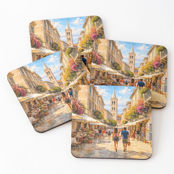 Item preview, Zadar, Croatia – a painting of a summer day in this beautiful European city. designed and sold by GalleryKauffeld.
