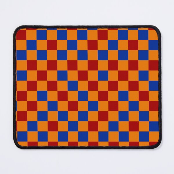 Item preview, Red Blue and Orange Checkered Pattern Design designed and sold by PatternTitan.