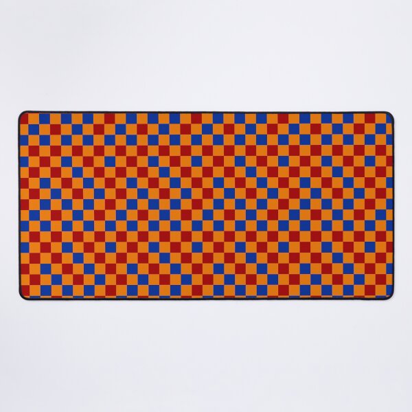 Item preview, Red Blue and Orange Checkered Pattern Design   designed and sold by PatternTitan.