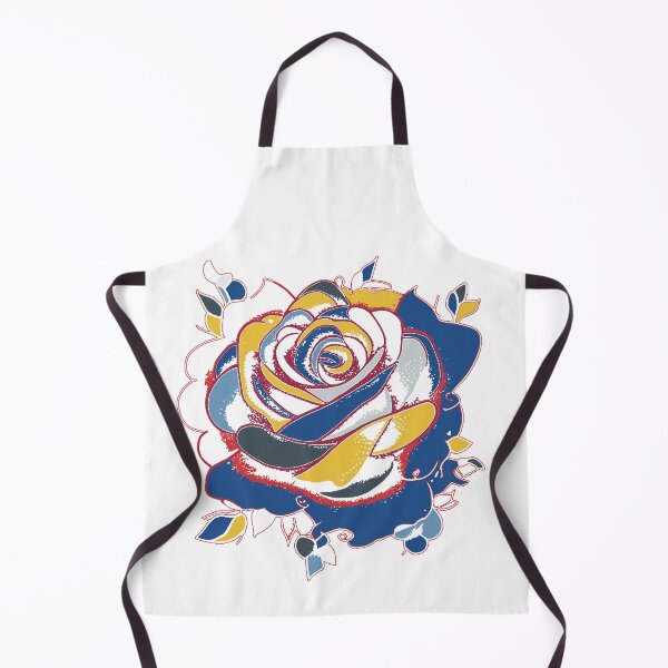 Item preview, Blue & Red Rose Bloom - Abstract Mosaic Floral Art designed and sold by iampaulmorris.