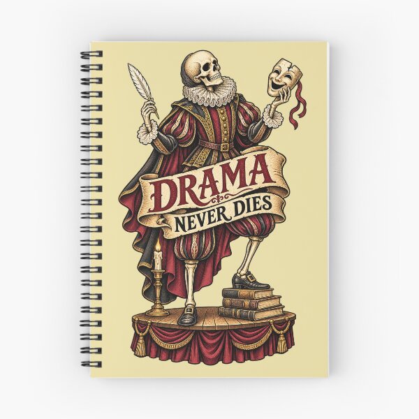 Item preview, Drama Never Dies - Shakespearean Skeleton Actor with Theater Mask designed and sold by SVox.