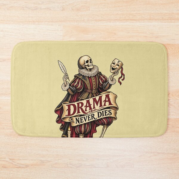 Item preview, Drama Never Dies - Shakespearean Skeleton Actor with Theater Mask designed and sold by SVox.
