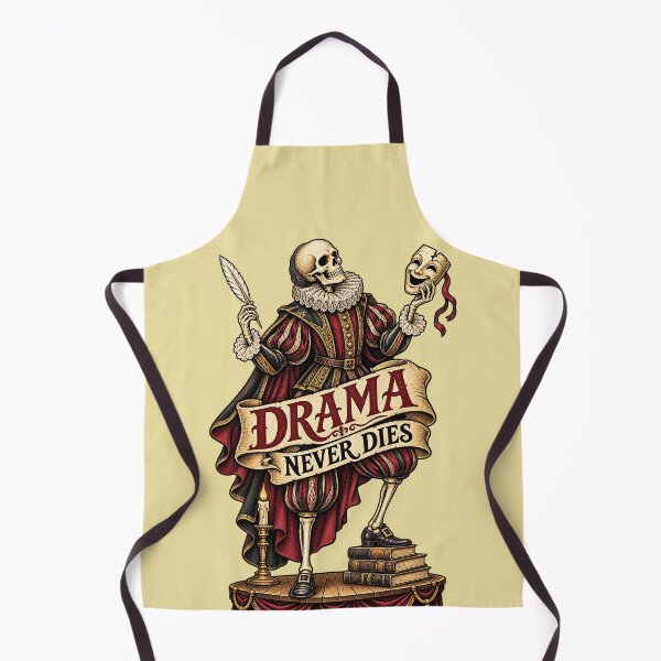 Item preview, Drama Never Dies - Shakespearean Skeleton Actor with Theater Mask designed and sold by SVox.