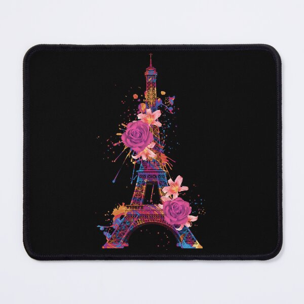Item preview, Colorful Floral Eiffel Tower Watercolor Paris Travel designed and sold by Hilal-Studio.