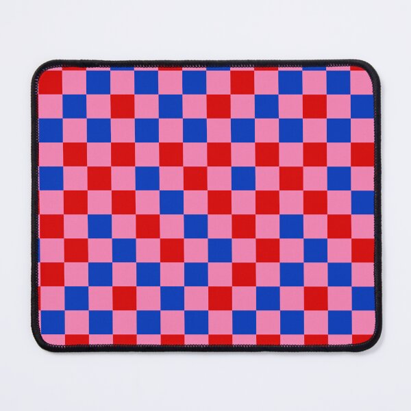 Item preview, Red Blue and Pink Checkered Pattern Design designed and sold by PatternTitan.