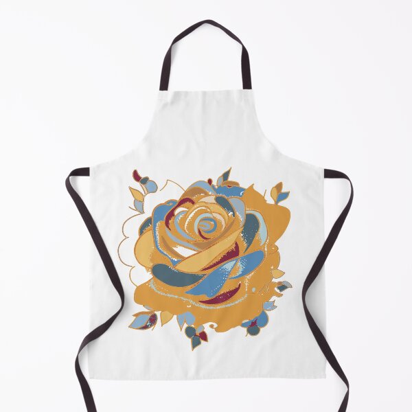 Item preview, Orange & Blue Rose Bloom - Abstract Mosaic Floral Art designed and sold by iampaulmorris.