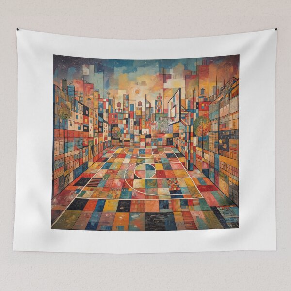 Item preview, Inner City Basketball Court Abstract Art designed and sold by Home Decor Art.