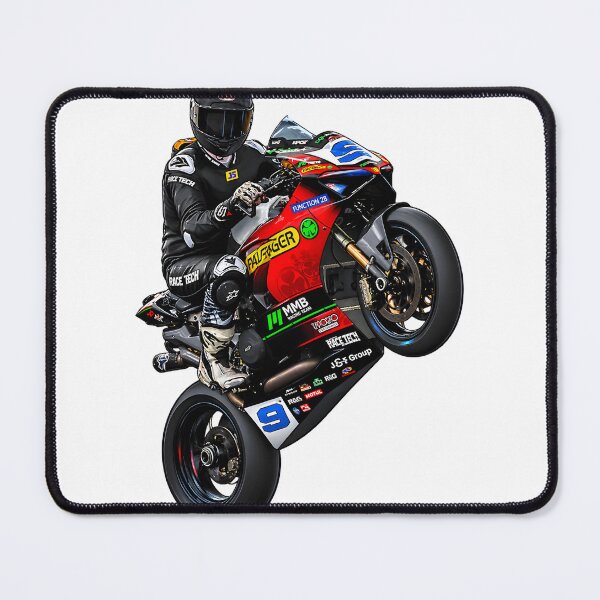 Item preview, Skippy Wheelie Action Design - Dynamic Motorcycle Stunt Illustration designed and sold by MGOE.