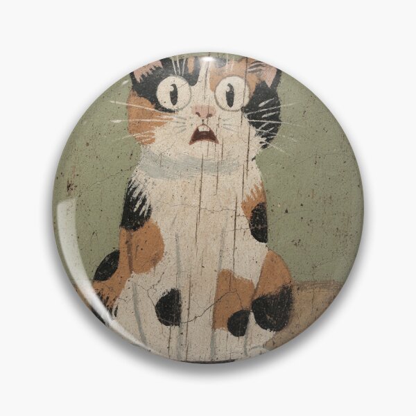 Item preview, Perpetually Startled Calico Cat designed and sold by PictorialWhimsy.
