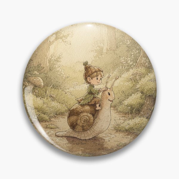 Item preview, Forest Pixie on a Snail designed and sold by PictorialWhimsy.
