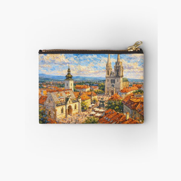 Item preview, Zagreb, Croatia – a painting of a summer day in this beautiful European city. designed and sold by GalleryKauffeld.