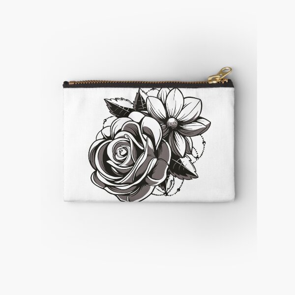 Item preview, Vintage Black And White Rose Floral Tattoo Botanical Art designed and sold by Hilal-Studio.
