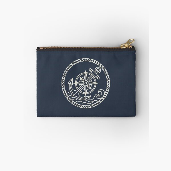 Item preview, Vintage Nautical Anchor - Compass Rose Outdoor Line Art Badge Sticker designed and sold by MissoStudio.