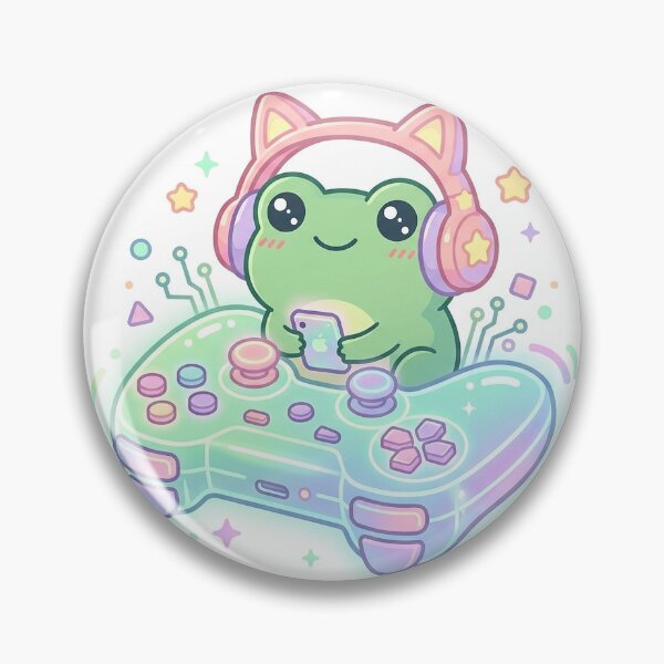 Item preview, Kawaii Gamer Frog Headphones Gaming designed and sold by BrFrong.