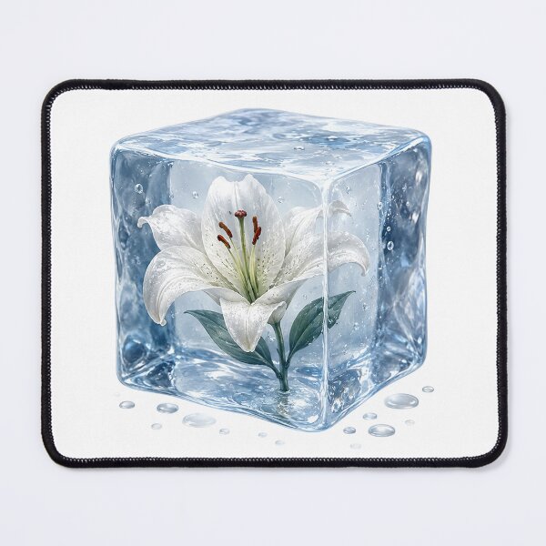 Item preview, White Lily in Crystal Ice Cube designed and sold by MichalHau.