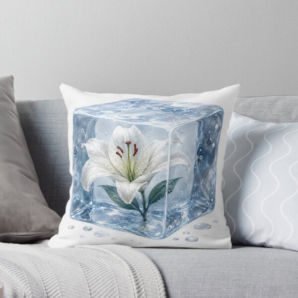 Item preview, White Lily in Crystal Ice Cube designed and sold by MichalHau.