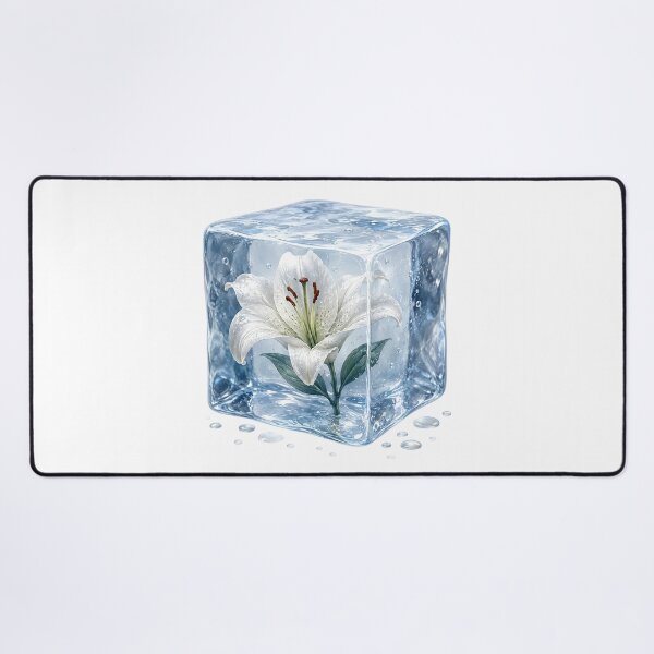 Item preview, White Lily in Crystal Ice Cube designed and sold by MichalHau.