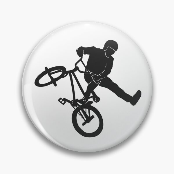 Item preview, BMX Rider Stunt Silhouette Extreme Cycling Action Design designed and sold by ZURIKO29.