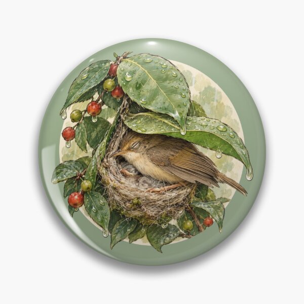 Item preview, Shelter From the Rain Nesting Bird designed and sold by ChirpInc.