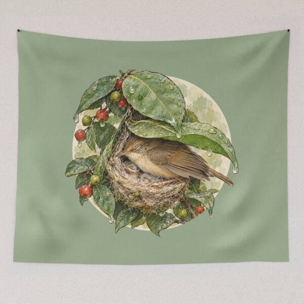 Item preview, Shelter From the Rain Nesting Bird designed and sold by ChirpInc.