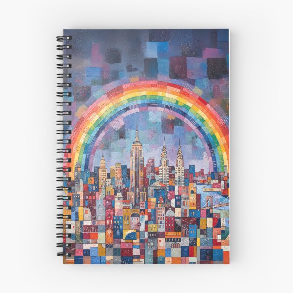 Item preview, Rainbow Over NYC Abstract Art designed and sold by Home Decor Art.